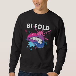 Bi Fold Bisexual Rainbow Pride March Bisexuality L Sweatshirt