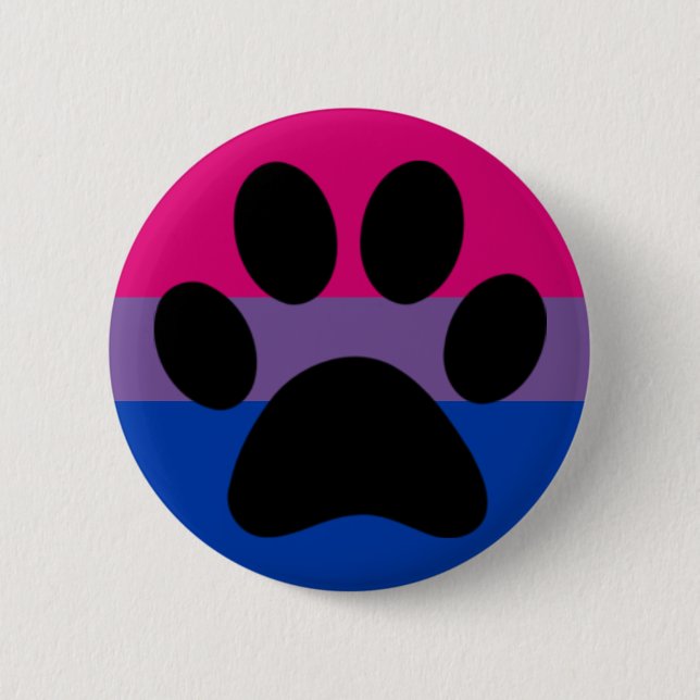 Bi furry pride 2 inch round button (Front)
