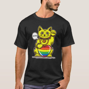 Bi Gay Pride Cat Lgbt Men Women T-Shirt