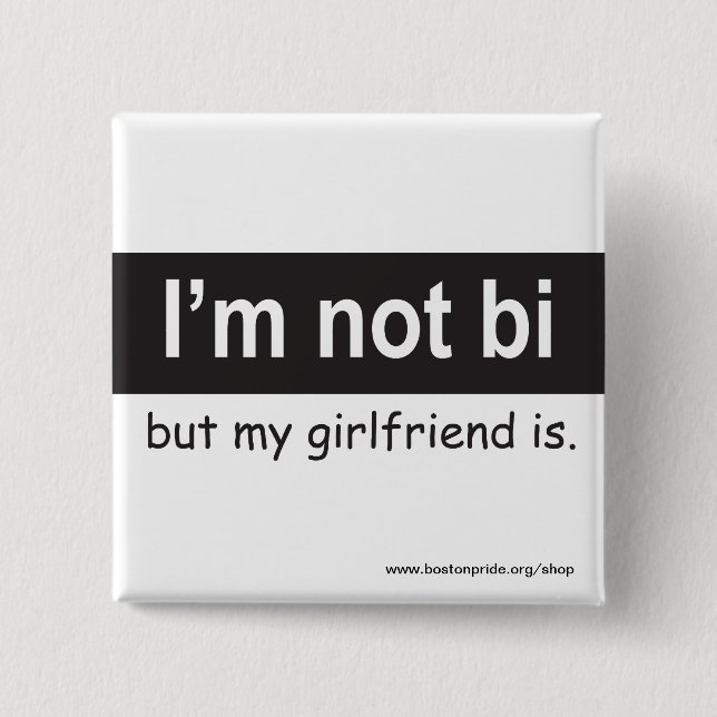 Bi Girlfriend Square 2 Inch Square Button (Front)