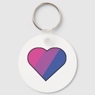 Bi Hearts Keychain