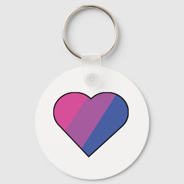 Bi Hearts Keychain (Front)
