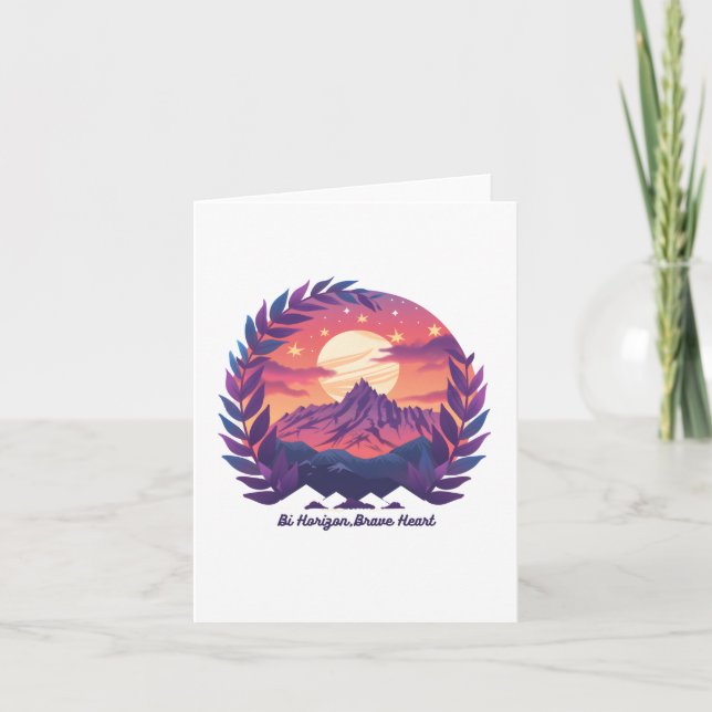 Bi Horizon Brave Heart LGBTQ Camping | Bisexual  (Devant)