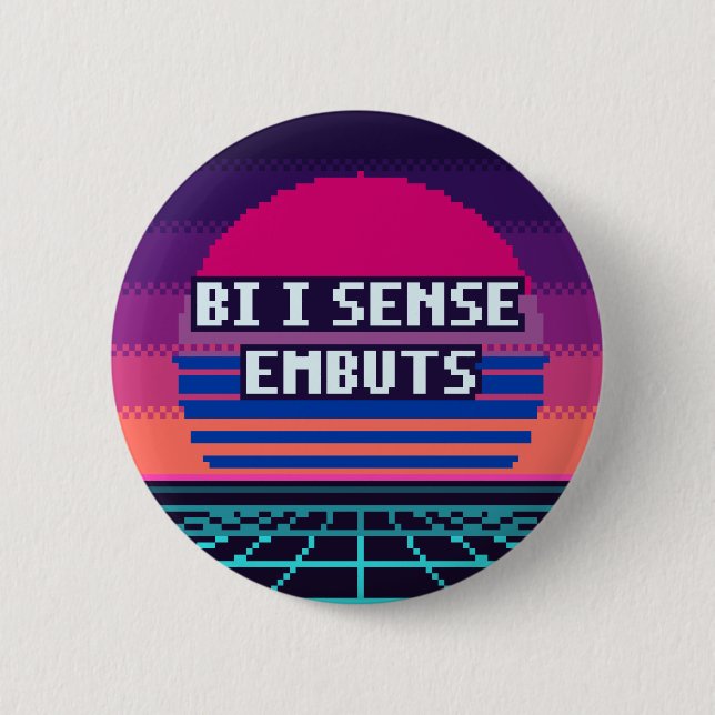 Bi I Sense Embuts Catalan Pride Pixel Button (Front)