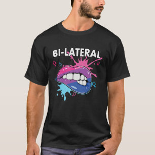 Bi Lateral Bisexual Rainbow Pride Bisexuality LGBT T-Shirt