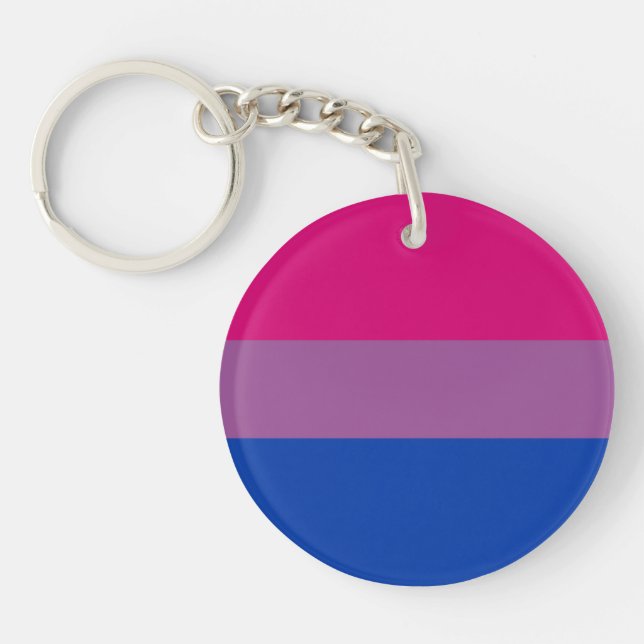 Bi+ Porte - clé d'acrylique de drapeau de fierté (Devant)