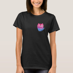 Bi Pride Cat Lgbtq Bisexual Flag Support Month T-Shirt