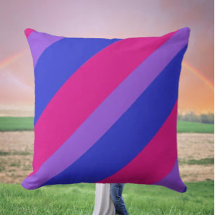 Bi Pride Diagonal Throw Pillow