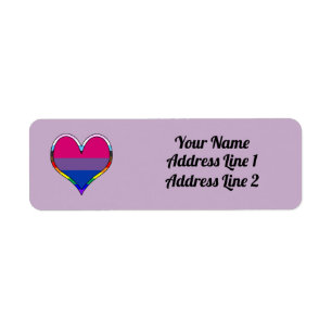 Bi Pride Étiquette de coeur