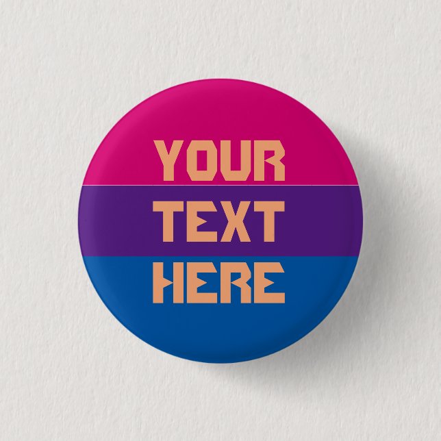 Bi pride flag 1 inch round button (Front)
