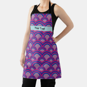 Bi pride flag rainbow pattern with a custom text a apron