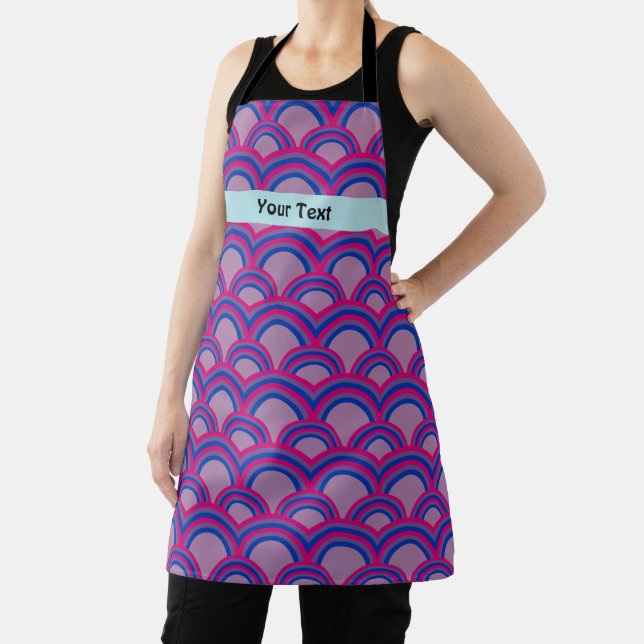 Bi pride flag rainbow pattern with a custom text a apron (Insitu)