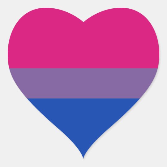 Bi Pride Flag Sticker Sheets Heart Zazzle Ca