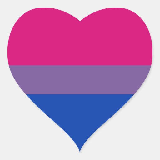 Bi Pride Flag Sticker Sheets (Heart) | Zazzle