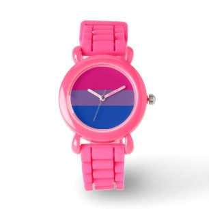Bi Pride Flag Watch (Pink Glitter)