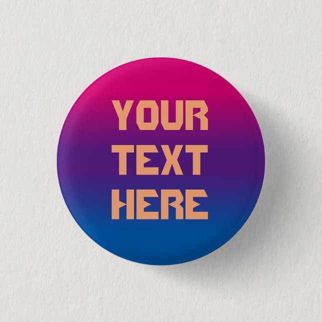 Bi pride gradient 1 inch round button (Front)