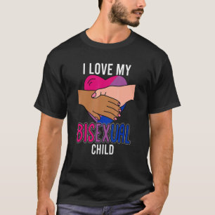 Bi Pride Heart I Love My Bisexual Child Proud Lgbt T-Shirt