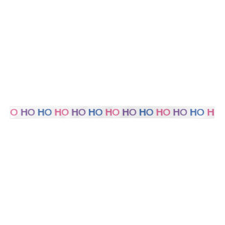 Bi Pride Ho Ho Ho Ribbon Satin Ribbon