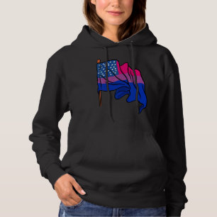 Bi Pride Month Us Flag Bisexual Flag Queer Lgbtq B Hoodie