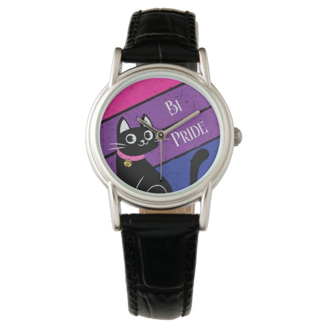 Bi Pride Personalized Kitty Watch (Front)