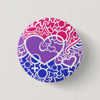 Bi Pride Squiggle 1 Inch Round Button