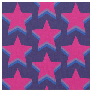 Bi pride stars fabric