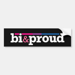 Bi&proud Black Bumper Sticker