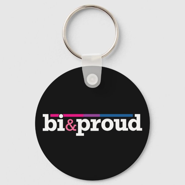 Bi&proud Black Keychain (Front)