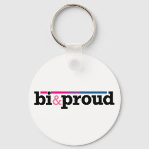 Bi&proud White Keychain