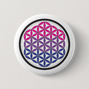 bi sacred geometry 2 inch round button