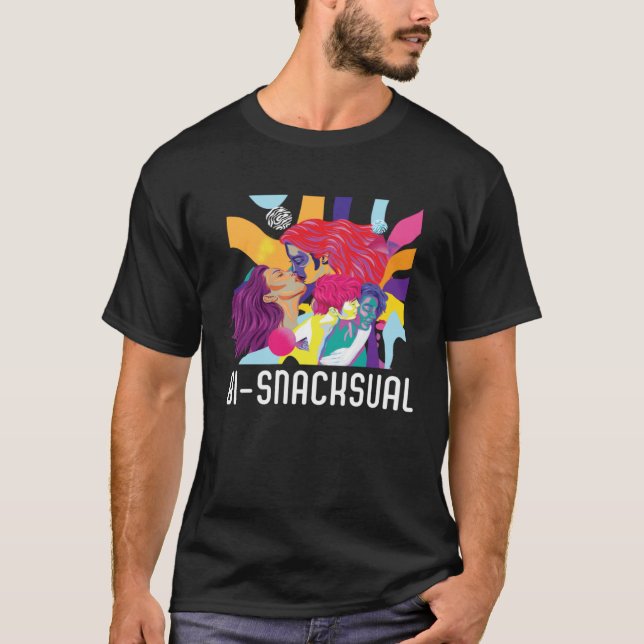 Bi Snacksual Bisexual Rainbow Pride Bisexuality LG T-Shirt (Front)