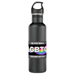 BI THE WAY IM GAY LGBTQ Bumper Sticker 17 710 Ml Water Bottle
