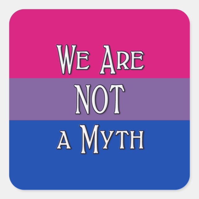 Bi We Are... Square Sticker (Front)