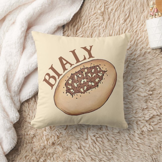 Bialy Jewish Bakery Onion Bread Poland Polish Food Throw Pillow (Blanket)