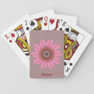 ~ BIANCA~ 3D Pink Star Design  ~ Original  Playing Cards