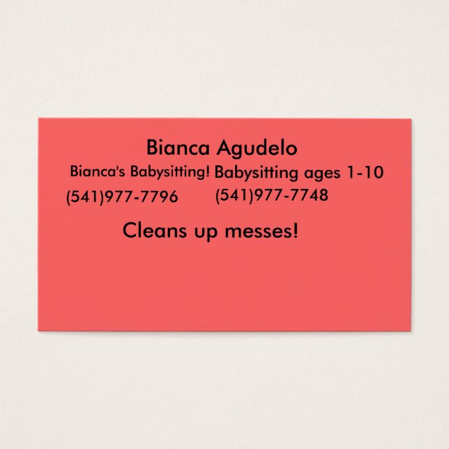 Bianca Agudelo, Bianca's Babysitting!, (541)977... (Front)