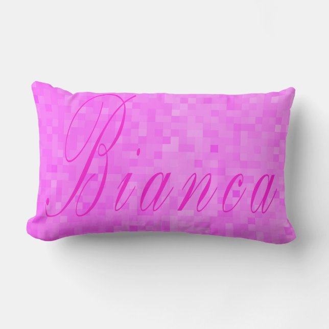 Bianca Girls Name Logo, Lumbar Pillow (Front)