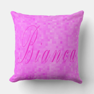 Bianca Girls Name Logo, Throw Pillow