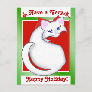 Bianca Toon Kitty Holiday! Postcard
