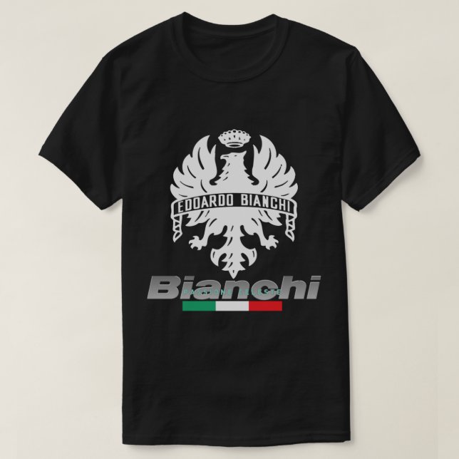 Bianchi Bicycles Edoardo Bianchi Passione Celeste  T-Shirt (Design Front)