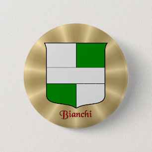 Bianchi Historical Shield on Golden Sunburst 2 Inch Round Button