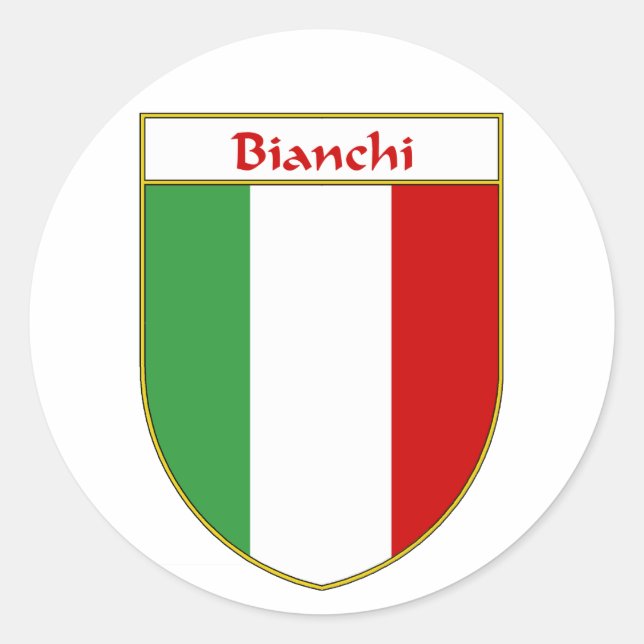 Bianchi Italian Flag Shield Classic Round Sticker (Front)