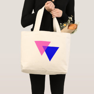 Biangles Bisexual Pride Large Tote Bag