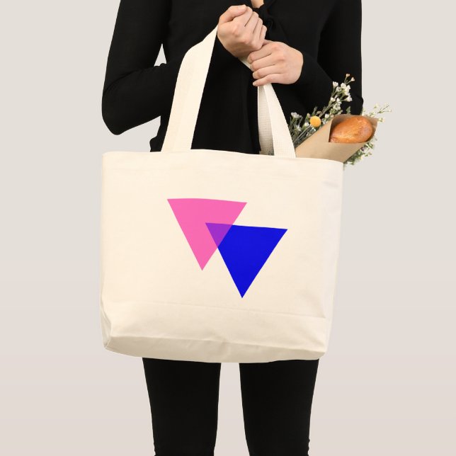Biangles Bisexual Pride Large Tote Bag (Front (Product))