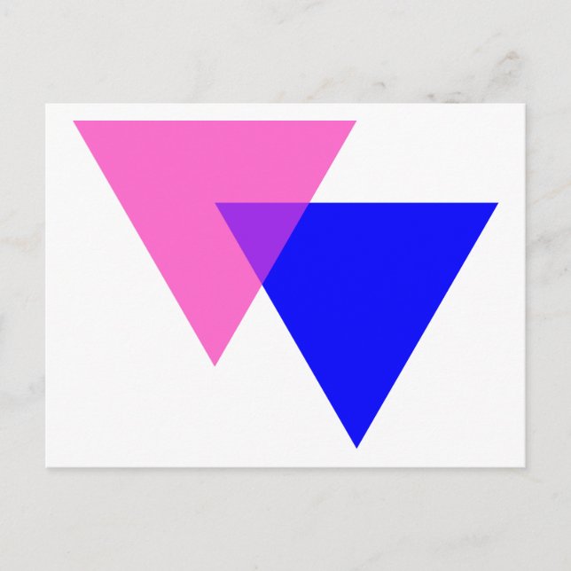 Biangles Bisexual Pride Postcard (Front)