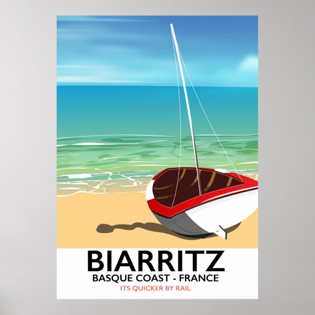 Biarritz France Beach travel poster (Front)
