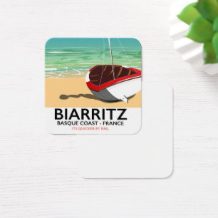 Biarritz France Beach travel poster