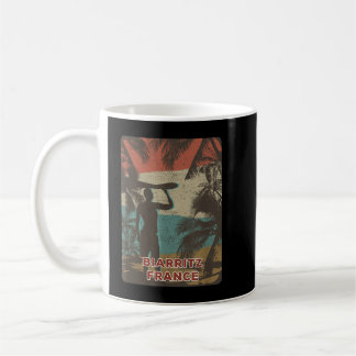 Biarritz, France Retro Vintage Surfing Beach Cocon Coffee Mug