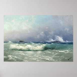 Biarritz, Ivan Konstantinovich Aivazovsky Poster