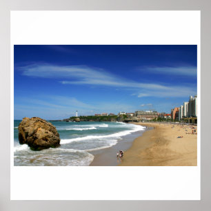 biarritz the large beach poster